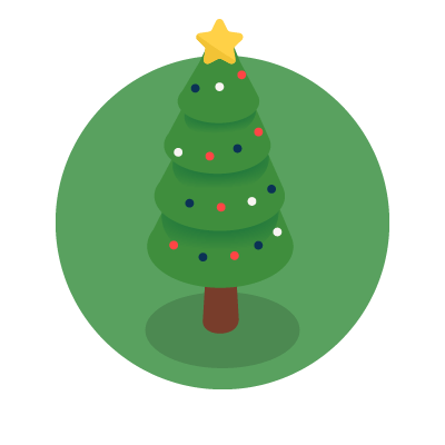 Green Christmas tree graphic